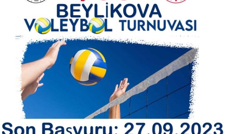 Beylikova Kaymakamlığı ile Beylikova Belediye Başkanlığı tarafından düzenlenen Cumhuriyetimizin 100. yıl voleybol turnuvası 9 ekim pazartesi günü Saat: 20.00'da Beylikova Belediyesi Kapalı Spor Salonunda Başlıyor.