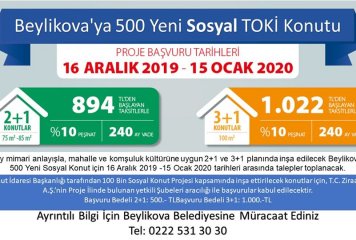 Beylikova'ya 500 Adet Yeni Sosyal TOKİ Konutu