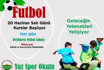 Beylikova Kaymakamlığı ve Beylikova Belediyesi Katkıları İle Futbol Kursları 20 Haziran Salı Günü Başlıyor.