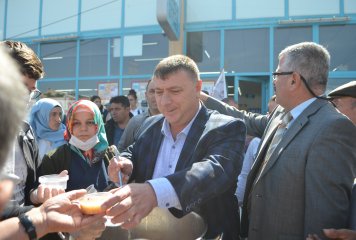Belediye Başkanımız Özkan Alp Müberra Mehmet Güleç Anadolu İmam Hatip Lisesi'nin Aşure Etkinliğine Katıldı